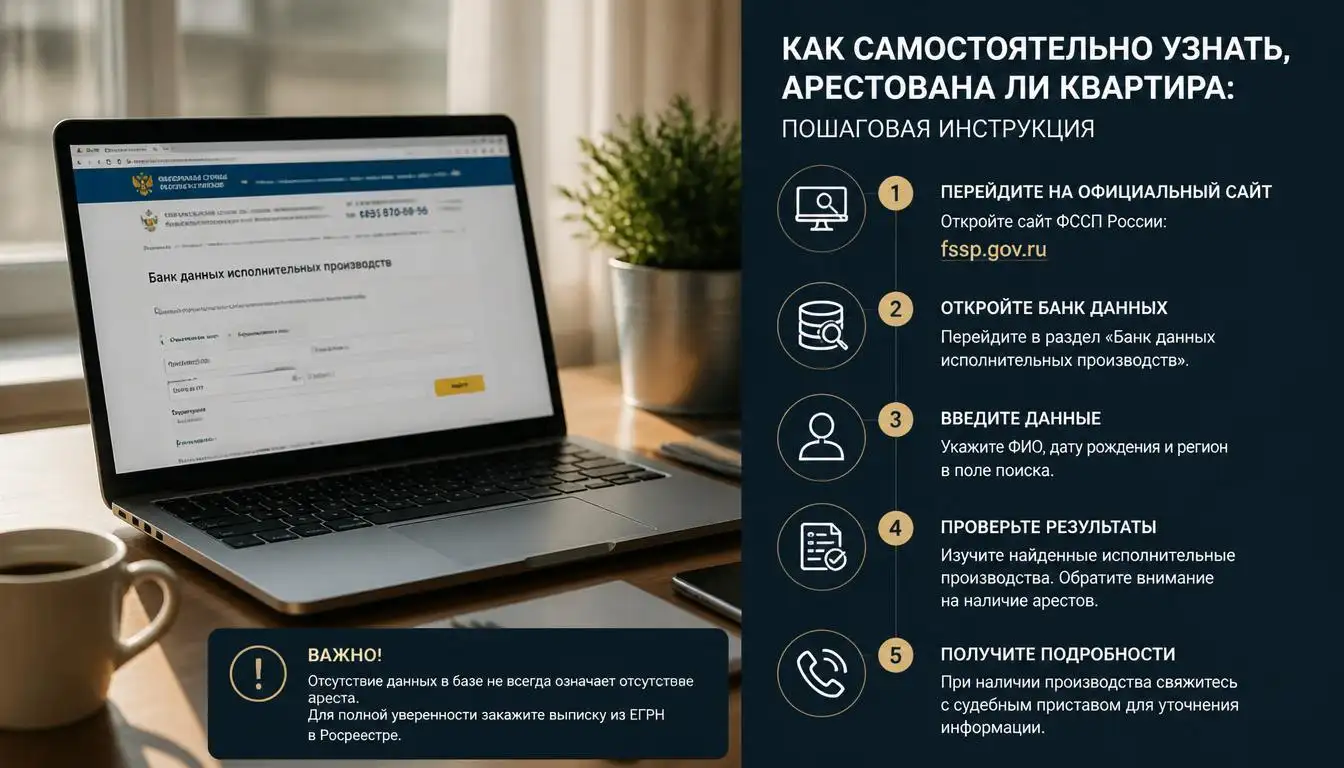 Как в 2026 году самостоятельно узнать, арестована ли квартира: пошаговая инструкция