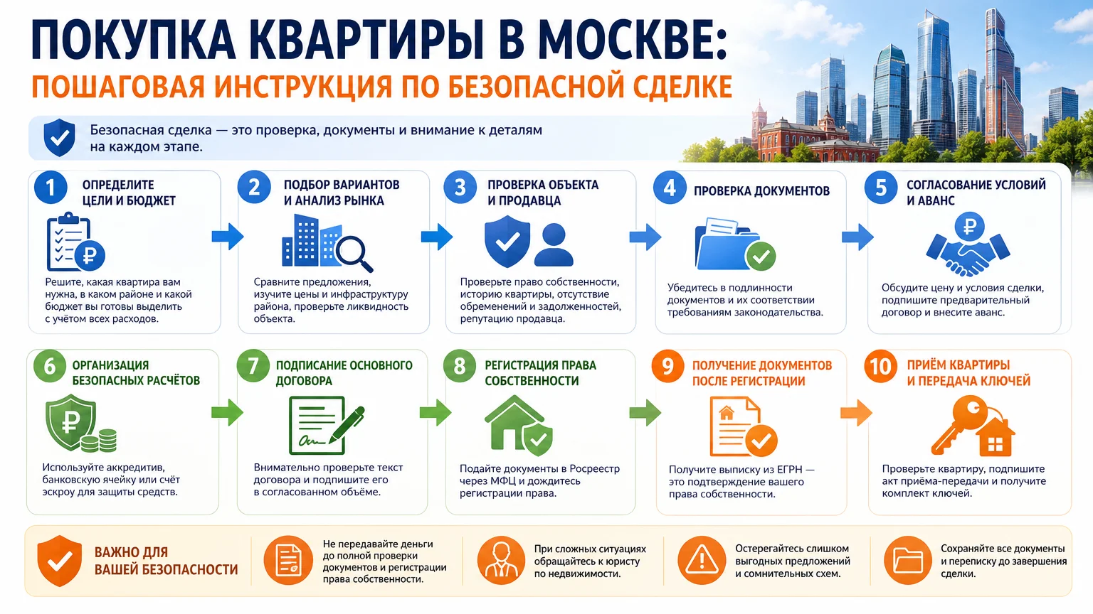 Покупка квартиры в Москве: пошаговая инструкция по безопасной сделке