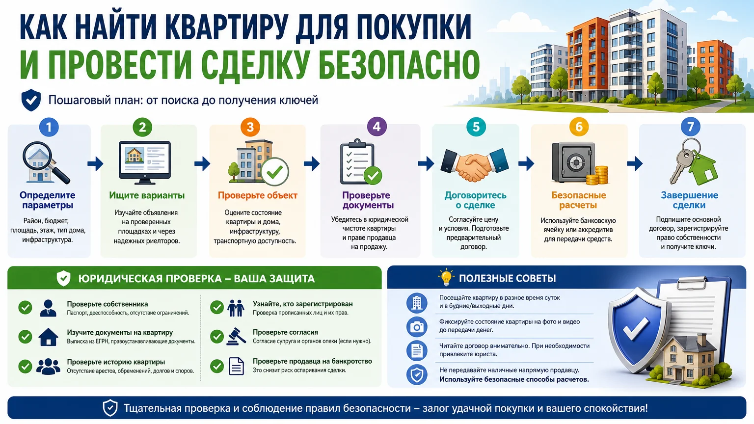 Как найти квартиру для покупки и провести сделку безопасно