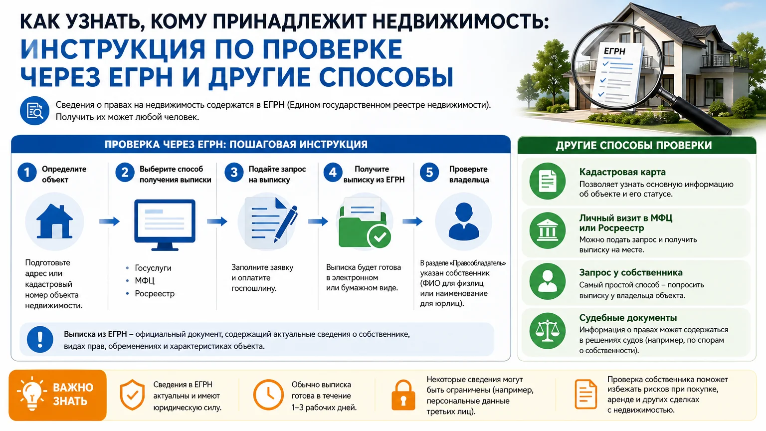 Как узнать, кому принадлежит недвижимость: инструкция по проверке через ЕГРН и другие способы