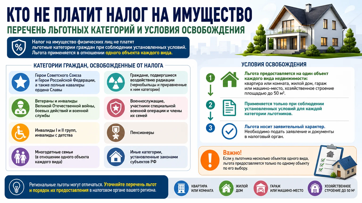Кто не платит налог на имущество: перечень льготных категорий и условия освобождения