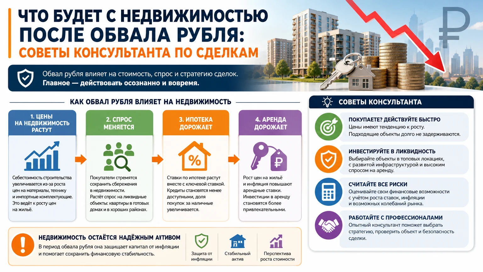 Что будет с недвижимостью после обвала рубля: советы консультанта по сделкам