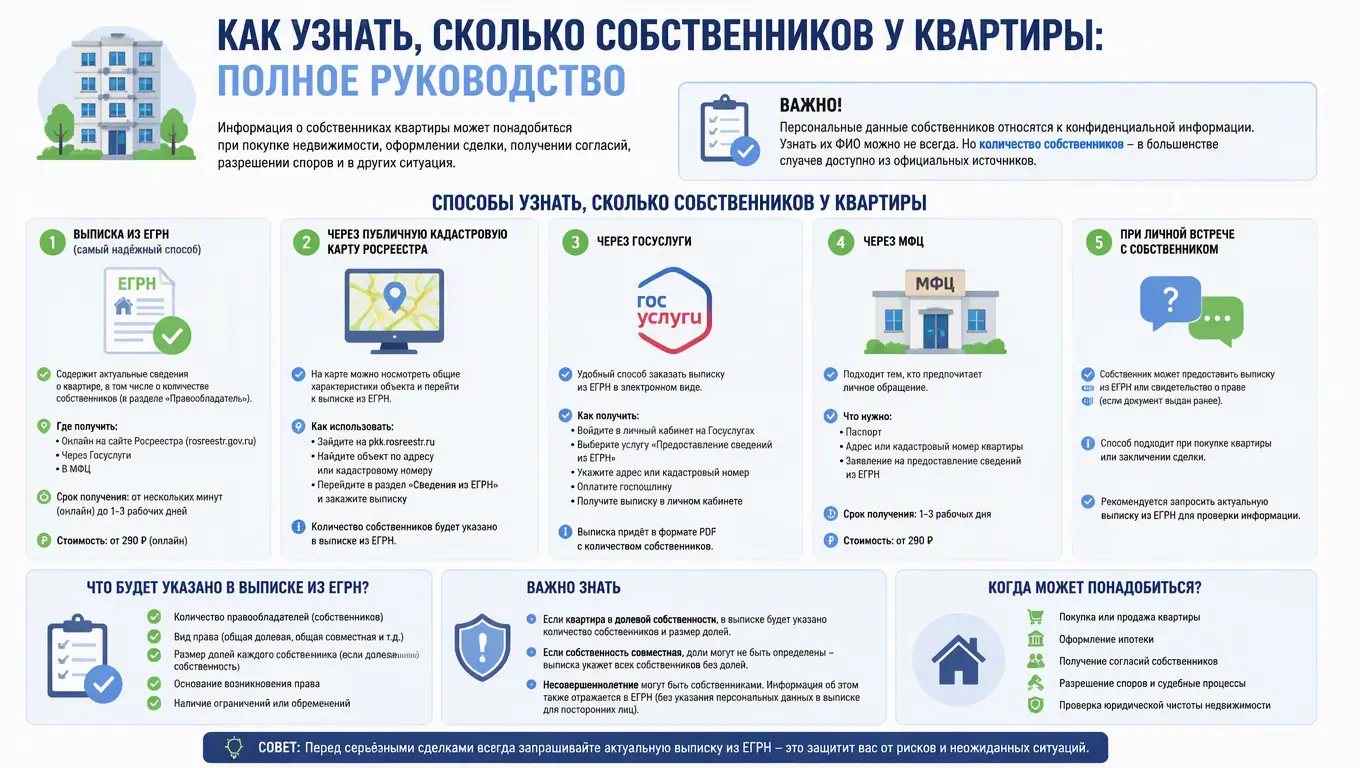 Как узнать, сколько собственников у квартиры: полное руководство 2026