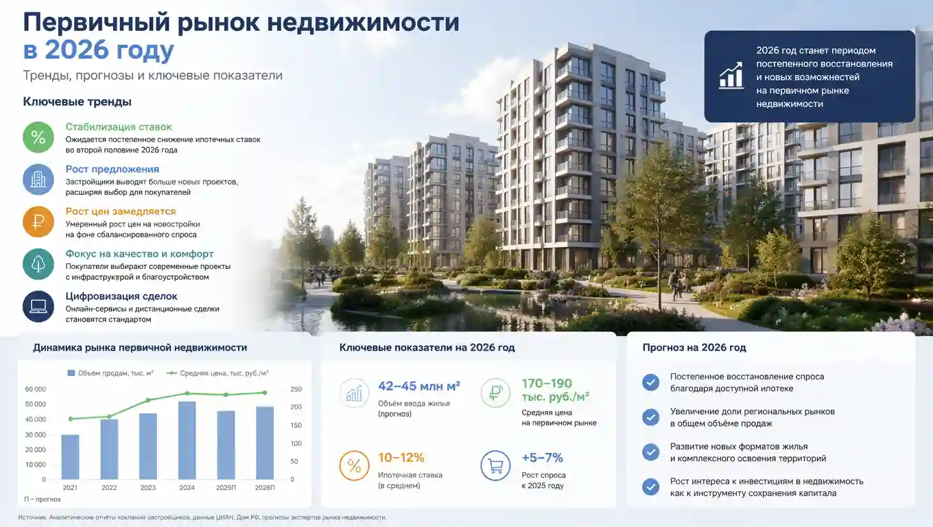 Первичный рынок недвижимости в 2026 году: полный разбор для покупателя