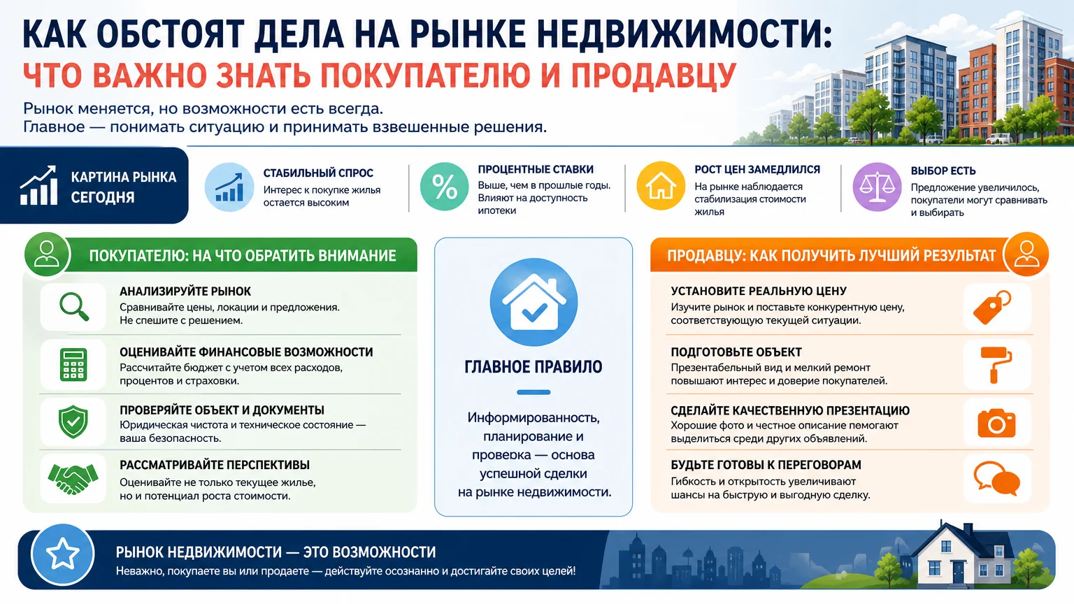 Как обстоят дела на рынке недвижимости: что важно знать покупателю и продавцу