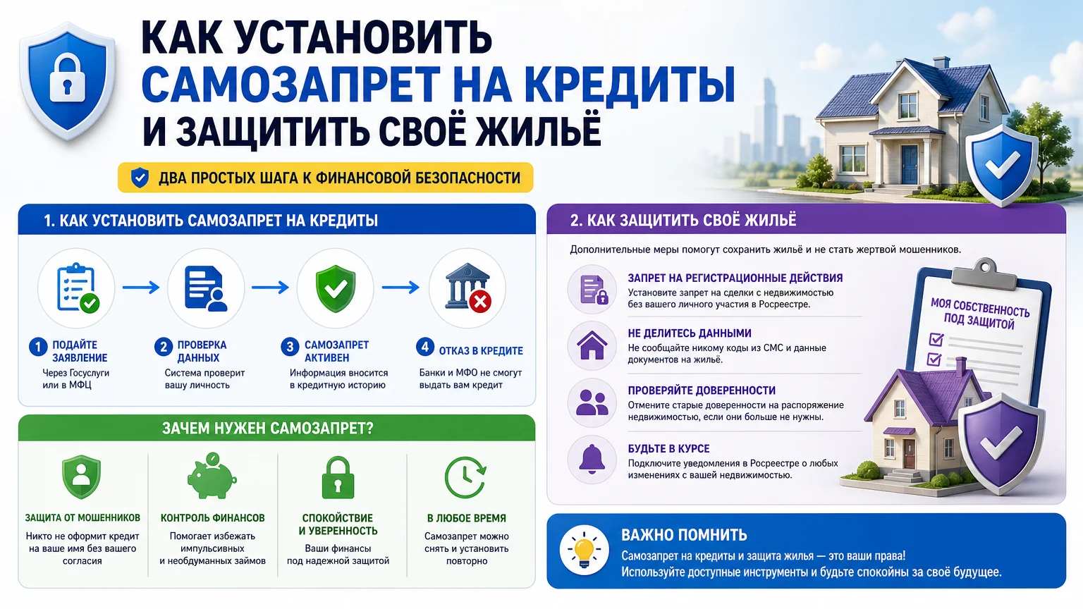 Как установить самозапрет на кредиты и защитить своё жильё