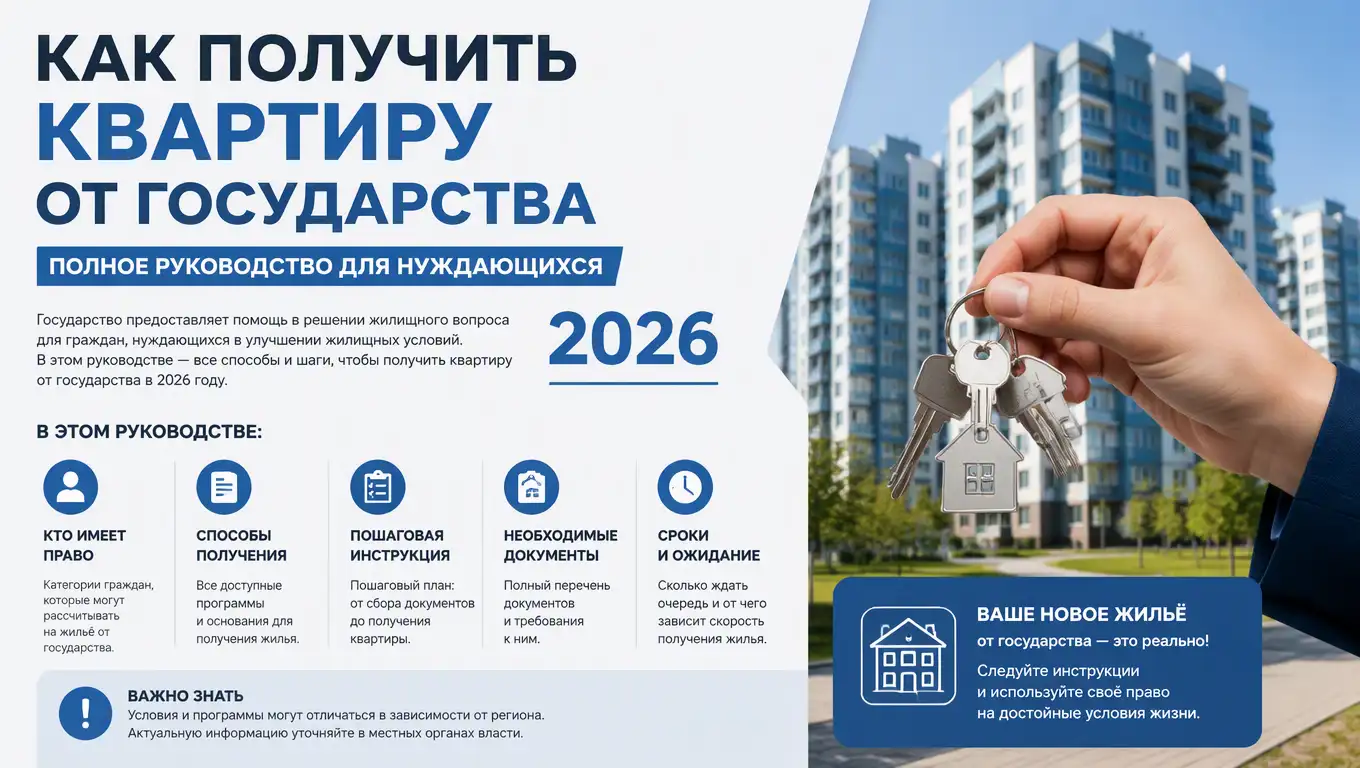 Как получить квартиру от государства в 2026 году: полное руководство для нуждающихся