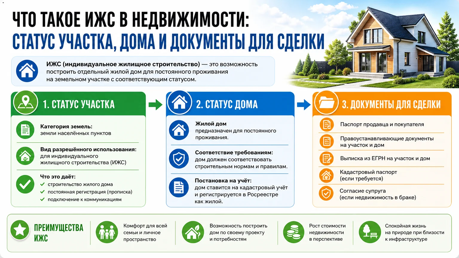 Что такое ИЖС в недвижимости: статус участка, дома и документы для сделки